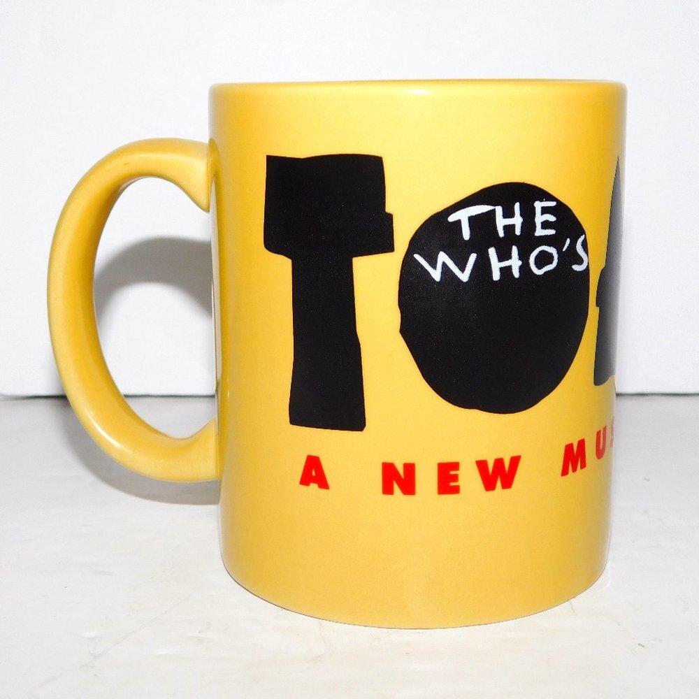 The Who's TOMMY The Musical Yellow Coffee Mug Vintage 1993